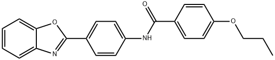 N-[4-(1,3-benzoxazol-2-yl)phenyl]-4-propoxybenzamide Struktur