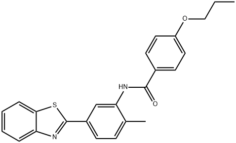 N-[5-(1,3-benzothiazol-2-yl)-2-methylphenyl]-4-propoxybenzamide Struktur