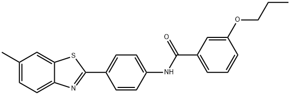 N-[4-(6-methyl-1,3-benzothiazol-2-yl)phenyl]-3-propoxybenzamide Struktur