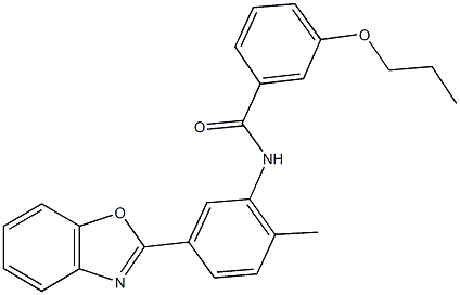 N-[5-(1,3-benzoxazol-2-yl)-2-methylphenyl]-3-propoxybenzamide Struktur