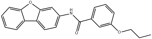 N-dibenzo[b,d]furan-3-yl-3-propoxybenzamide Struktur