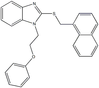 2-[(naphthalen-1-ylmethyl)sulfanyl]-1-[2-(phenyloxy)ethyl]-1H-benzimidazole Struktur