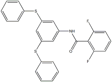 N-[3,5-bis(phenylsulfanyl)phenyl]-2,6-difluorobenzamide Struktur