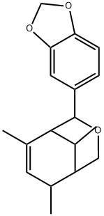 5-(6,8,9-trimethyl-3-oxabicyclo[3.3.1]non-7-en-2-yl)-1,3-benzodioxole Struktur