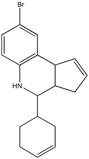 8-bromo-4-(3-cyclohexen-1-yl)-3a,4,5,9b-tetrahydro-3H-cyclopenta[c]quinoline Struktur