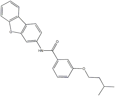 N-dibenzo[b,d]furan-3-yl-3-(isopentyloxy)benzamide Struktur