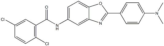 2,5-dichloro-N-{2-[4-(dimethylamino)phenyl]-1,3-benzoxazol-5-yl}benzamide Struktur