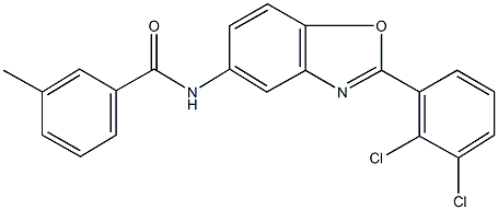 N-[2-(2,3-dichlorophenyl)-1,3-benzoxazol-5-yl]-3-methylbenzamide Struktur