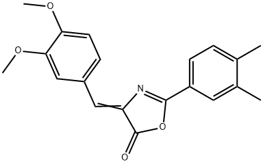 4-(3,4-dimethoxybenzylidene)-2-(3,4-dimethylphenyl)-1,3-oxazol-5(4H)-one Struktur