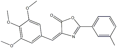 2-(3-methylphenyl)-4-(3,4,5-trimethoxybenzylidene)-1,3-oxazol-5(4H)-one Struktur