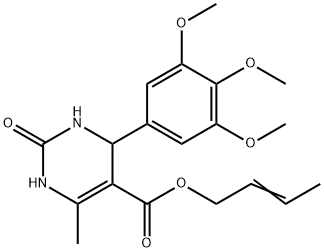 2-butenyl 6-methyl-2-oxo-4-(3,4,5-trimethoxyphenyl)-1,2,3,4-tetrahydro-5-pyrimidinecarboxylate Struktur