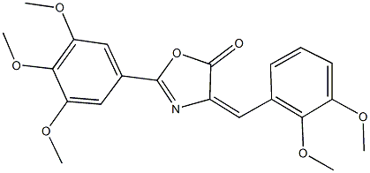 4-(2,3-dimethoxybenzylidene)-2-(3,4,5-trimethoxyphenyl)-1,3-oxazol-5(4H)-one Struktur