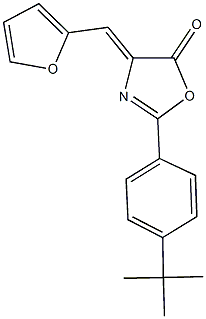 2-(4-tert-butylphenyl)-4-(2-furylmethylene)-1,3-oxazol-5(4H)-one Struktur