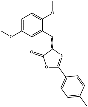 4-(2,5-dimethoxybenzylidene)-2-(4-methylphenyl)-1,3-oxazol-5(4H)-one Struktur