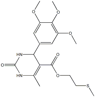 2-(methylsulfanyl)ethyl 6-methyl-2-oxo-4-(3,4,5-trimethoxyphenyl)-1,2,3,4-tetrahydro-5-pyrimidinecarboxylate Struktur