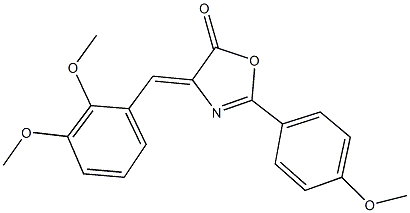 4-(2,3-dimethoxybenzylidene)-2-(4-methoxyphenyl)-1,3-oxazol-5(4H)-one Struktur