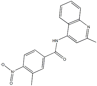 4-nitro-3-methyl-N-(2-methyl-4-quinolinyl)benzamide Struktur