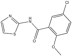 5-chloro-2-methoxy-N-(1,3-thiazol-2-yl)benzamide Struktur