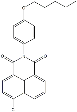 6-chloro-2-[4-(pentyloxy)phenyl]-1H-benzo[de]isoquinoline-1,3(2H)-dione Struktur