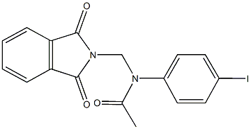 N-[(1,3-dioxo-1,3-dihydro-2H-isoindol-2-yl)methyl]-N-(4-iodophenyl)acetamide Struktur