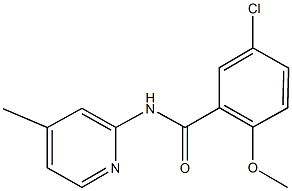 5-chloro-2-methoxy-N-(4-methyl-2-pyridinyl)benzamide Struktur