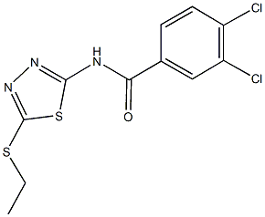 3,4-dichloro-N-[5-(ethylsulfanyl)-1,3,4-thiadiazol-2-yl]benzamide Struktur