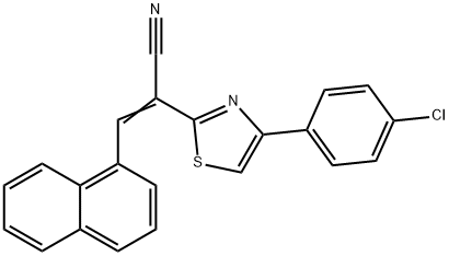 2-[4-(4-chlorophenyl)-1,3-thiazol-2-yl]-3-(1-naphthyl)acrylonitrile Struktur