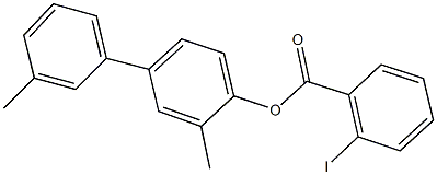 3,3'-dimethyl[1,1'-biphenyl]-4-yl 2-iodobenzoate Struktur