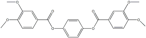 4-[(3,4-dimethoxybenzoyl)oxy]phenyl 3,4-dimethoxybenzoate Struktur