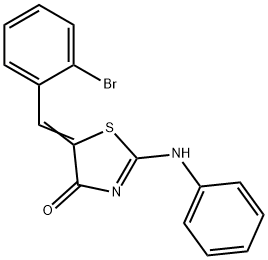 5-(2-bromobenzylidene)-2-(phenylimino)-1,3-thiazolidin-4-one Struktur