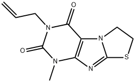 3-allyl-1-methyl-6,7-dihydro[1,3]thiazolo[2,3-f]purine-2,4(1H,3H)-dione Struktur