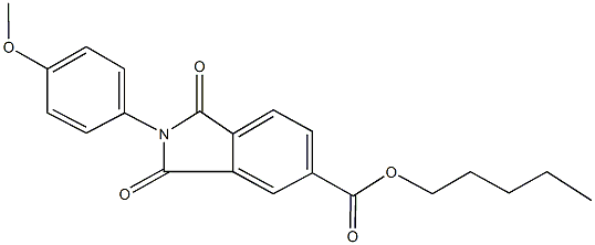 pentyl 2-(4-methoxyphenyl)-1,3-dioxoisoindoline-5-carboxylate Struktur