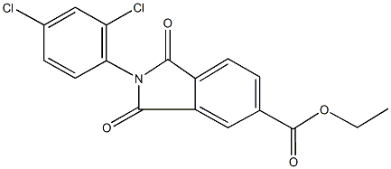 ethyl 2-(2,4-dichlorophenyl)-1,3-dioxo-5-isoindolinecarboxylate Struktur