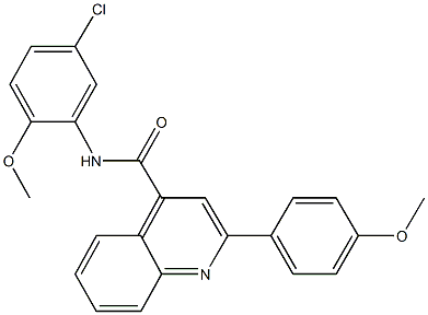 N-(5-chloro-2-methoxyphenyl)-2-(4-methoxyphenyl)-4-quinolinecarboxamide Struktur