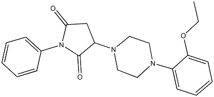 3-[4-(2-ethoxyphenyl)-1-piperazinyl]-1-phenyl-2,5-pyrrolidinedione Struktur