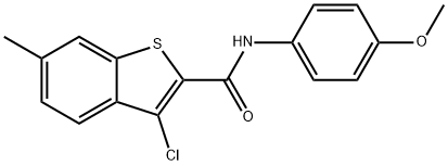 3-chloro-N-(4-methoxyphenyl)-6-methyl-1-benzothiophene-2-carboxamide Struktur