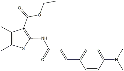 ethyl 2-({3-[4-(dimethylamino)phenyl]acryloyl}amino)-4,5-dimethyl-3-thiophenecarboxylate Struktur