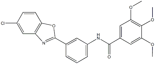 N-[3-(5-chloro-1,3-benzoxazol-2-yl)phenyl]-3,4,5-trimethoxybenzamide Struktur