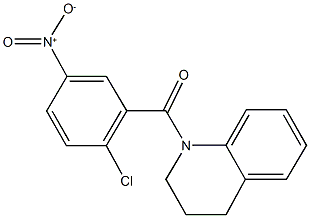 1-{2-chloro-5-nitrobenzoyl}-1,2,3,4-tetrahydroquinoline Struktur