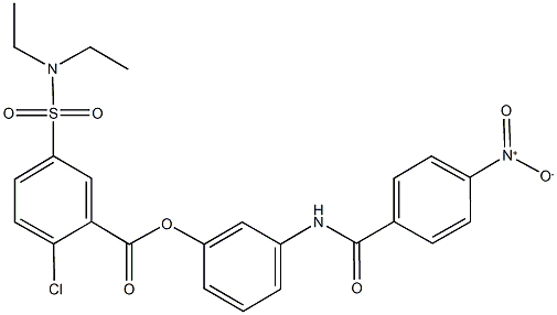 3-({4-nitrobenzoyl}amino)phenyl 2-chloro-5-[(diethylamino)sulfonyl]benzoate Struktur