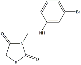 3-[(3-bromoanilino)methyl]-1,3-thiazolidine-2,4-dione Struktur