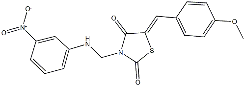 3-({3-nitroanilino}methyl)-5-(4-methoxybenzylidene)-1,3-thiazolidine-2,4-dione Struktur