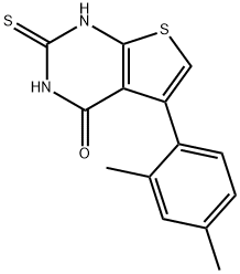 5-(2,4-dimethylphenyl)-2-thioxo-2,3-dihydrothieno[2,3-d]pyrimidin-4(1H)-one Struktur