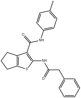 N-(4-methylphenyl)-2-[(phenylacetyl)amino]-5,6-dihydro-4H-cyclopenta[b]thiophene-3-carboxamide Structure