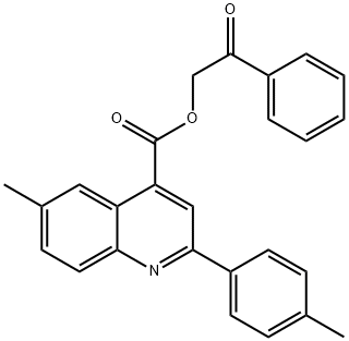 2-oxo-2-phenylethyl 6-methyl-2-(4-methylphenyl)-4-quinolinecarboxylate Struktur