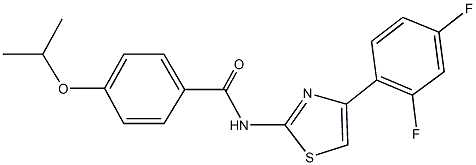 N-[4-(2,4-difluorophenyl)-1,3-thiazol-2-yl]-4-isopropoxybenzamide Struktur