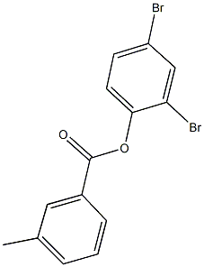 2,4-dibromophenyl 3-methylbenzoate Struktur