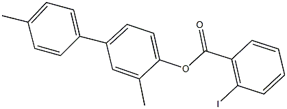 3,4'-dimethyl[1,1'-biphenyl]-4-yl 2-iodobenzoate Struktur