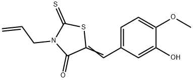 3-allyl-5-(3-hydroxy-4-methoxybenzylidene)-2-thioxo-1,3-thiazolidin-4-one Struktur