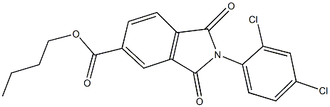 butyl 2-(2,4-dichlorophenyl)-1,3-dioxoisoindoline-5-carboxylate Struktur